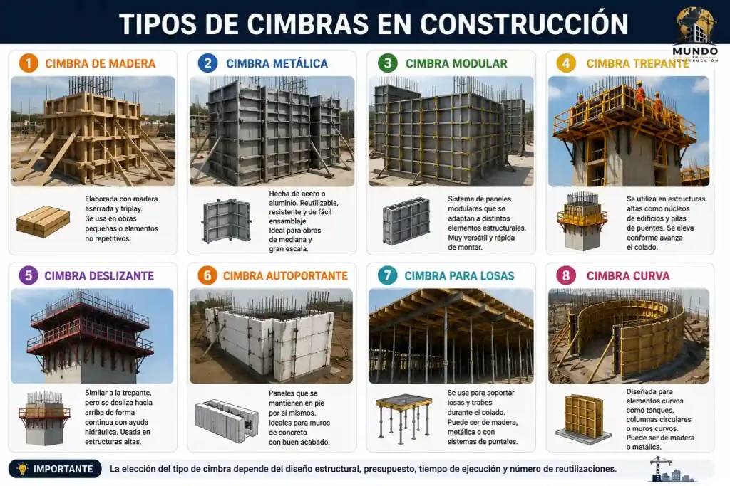 Tipos de cimbras en construcción