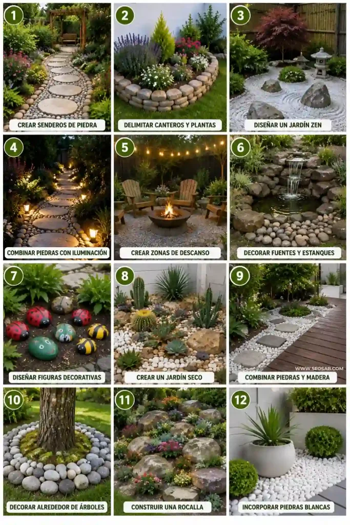 decorar jardines con piedras