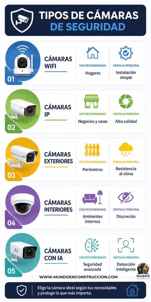 tipos de cámaras de seguridad