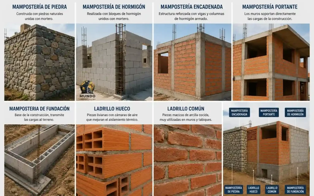 tipos de Mampostería en construcción